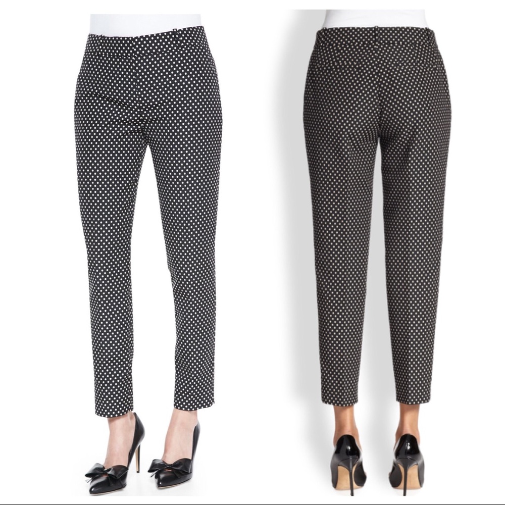 Kate Spade Margaux Cafe Dot Crop Pants Sz 2 EUC - Picture 6 of 8